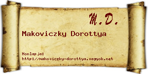 Makoviczky Dorottya névjegykártya